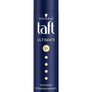 лак д волос Тафт ULTIMATE темно син. роскошное сияние 5+ ЭФ 225мл (12)