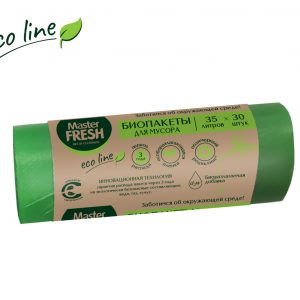 мешки д мусора Master FRESH БИОпакеты  35л 30шт биоразлагаемые (салатовые) 7мкм (50)
