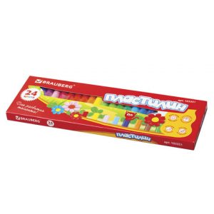 пластилин классический 24 цвета BRAUBERG, 500 г(24)[СА0531]