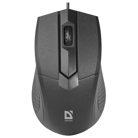 мышь проводная DEFENDER Optimum MB-270, USB, 2 кнопки + 1 колесо-кнопка, оптическая, черная