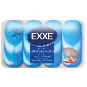 мыло-крем EXXE 1+1 Морской жемчуг 4шт*90гТУРЦИЯ (СИНЕЕ)(24)