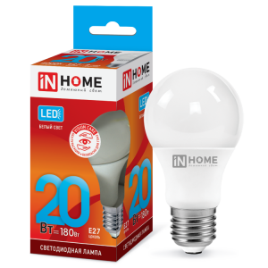 лампа светодиодная LED-A60-VC 20Вт 230В Е27 4000К 1800Лм IN HOME (10)
