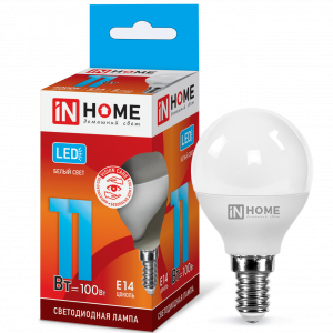 лампа светодиодная LED-ШАР-VC 11Вт 230В Е14 4000К 990Лм IN HOME (10)