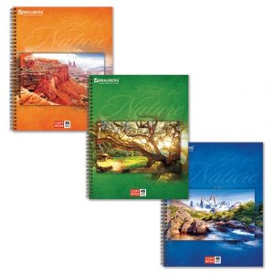 тетрадь 48 л. BRAUBERG ЭКО гребень, кл.,обл.мел.к,вн.блок офсет,Природа,(10)[СА5365]