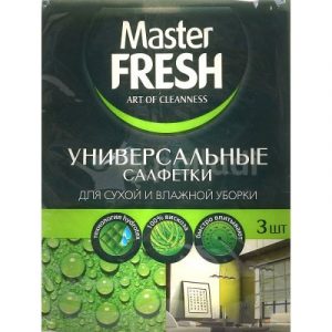 салфетка вискоза Master FRESH универсальная 3 шт в уп. (36)