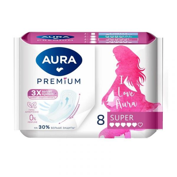 прокладки AURA PREMIUM Super 8 шт.(24)