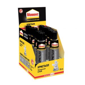 клей универсальный МОМЕНТ Кристалл, 30 мл, в шоу-боксе (10)
