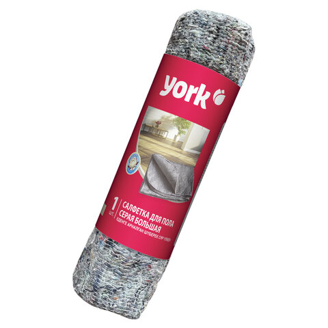 тряпка для мытья пола 60х75 см, плотность 260 г/м2, ХПП, серая в рулоне, YORK