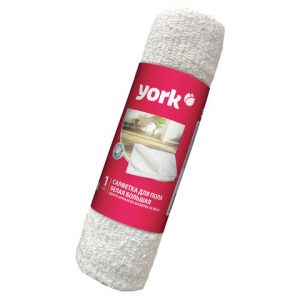 тряпка д пола 60х80 см,YORK, плотность 260 г/м2, ХПП, белая в рулоне