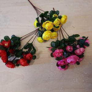 цветы искуственные букет камелий 34см 18-026