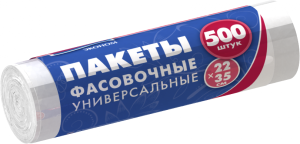 пакеты фасовочные Avikomp AK PROLANG Эконом универс.22х35см  500 шт.рулон прозр. (10)