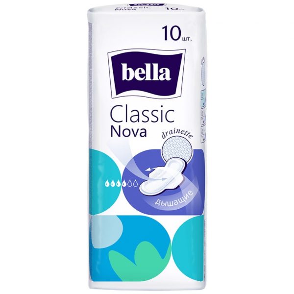 прокладки БЕЛЛА Nova Classic с бок защ сетка по 10шт (32)к.Е06