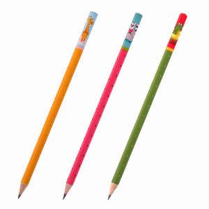 карандаш чернографитный ЮНЛАНДИЯ "ЗВЕРЮШКИ", 1 шт., HB, с ластиком, корпус ассорти (45)