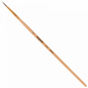 кисть ПИФАГОР, БЕЛКА, круглая, № 2, деревянная лакированная ручка, с колпачком(30)