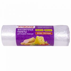 пакеты фасовочные 30х40 см, КОМПЛЕКТ 500 шт.,Лайма ПНД, 15 мкм,рулон