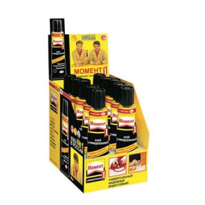 клей универсальный МОМЕНТ-1, 30 мл, в шоу-боксе водостойкий (1039) (10)