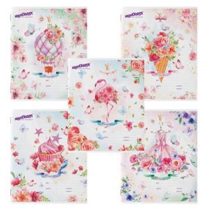 тетрадь 12 л. ЮНЛАНДИЯ, клетка, обложка картон, "НЕЖНОСТЬ"