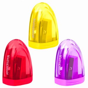 точилка ЮНЛАНДИЯ "Спутник", с контейнером, пластиковая, корпус ассорти