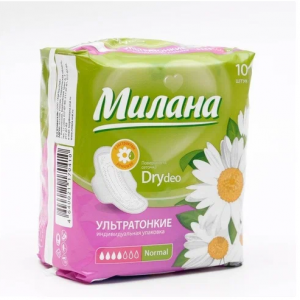 прокладки МИЛАНА Ультра нормал драй део 10шт с ромашкой (48) к 2205