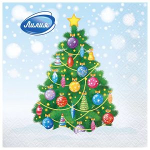 салфетки ЛИЛИЯ 33*33 2сл. 20л.Новогоднее чудо (15)