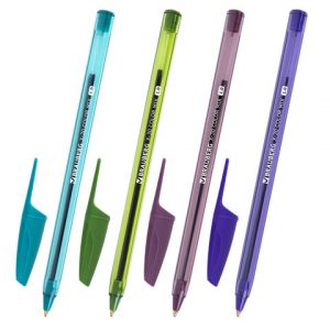 ручка шариковая BRAUBERG X-30 COLOR MIX, СИНЯЯ, пишущий узел 1 мм, линия письма 0,5 м (50)