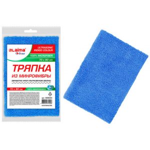 тряпка д пола из микрофибры 70х80 см "ULTRASONIC INDIGO COLOUR", синяя, 220 г/м2, LAIMA HOME
