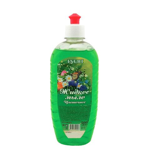 мыло жид INGRI "Цветочное", 500мл, пуш пул МИНПРОМТОРГ (12)