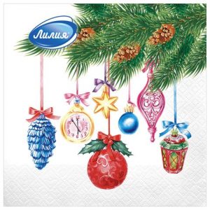 салфетки ЛИЛИЯ 33*33 2сл. 20л.Пять минут (15)