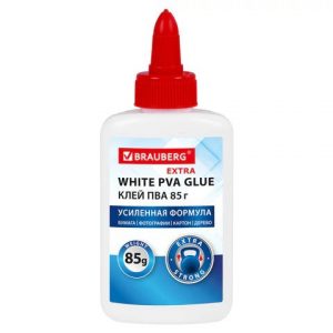 клей ПВА УСИЛЕННЫЙ BRAUBERG Extra (бумага, фотографии, картон, дерево), 85 г