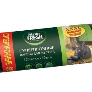 мешки д мусора MASTER FRESH 120л. 10шт. Суперпрочные (20)