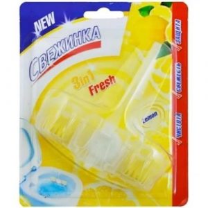 освеж д унитаза СВЕЖИНКА  Подвесные блоки для очистки  туалета 3 в 1 ЛИМОН (12)