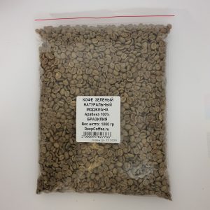Кофе deepкофе  Бразилия МОДЖИАНА,арабика 100%,зелёный (необжаренный),в зернах 1000гр.
