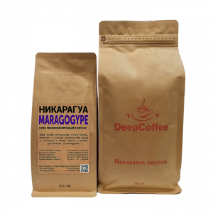 Кофе в зернах НИКАРАГУА МАРАГОДЖИП 250гр.