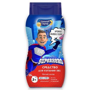 средство д купания СОЛНЦЕ и ЛУНА д мальчиков SUPERHERO 200мл (12)