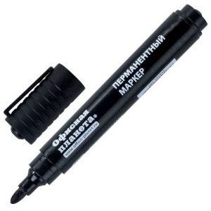маркер перманентный ОФИСНАЯ ПЛАНЕТА Черный ,круглый наконечник2,5 мм