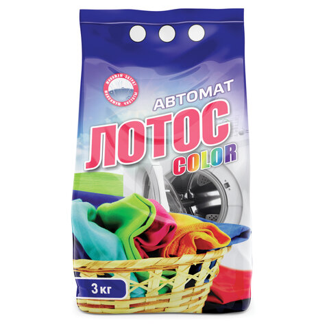 сп ЛОТОС автомат "Color", 3 кг,улучшенная формула, для всех типов тканей