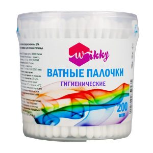 ватные палочки Wikky 200шт. банка (48)