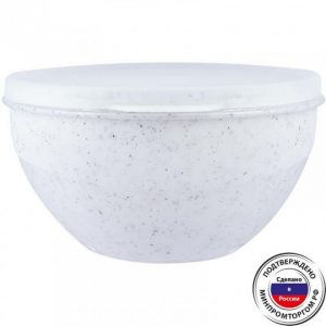 миска 1л с крышкой Granite белый