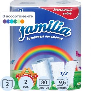полотенца бумажные FAMILIA "Classic"двухслойные, 2 рулона(16)