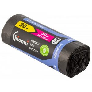 мешки д мусора GLIONNI стандарт 30 л,30 шт.,7мкм (50)