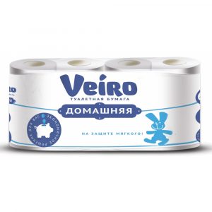 бумага туалетная Linia Veiro ДОМАШНЯЯ 2-х слойная Белая 8шт