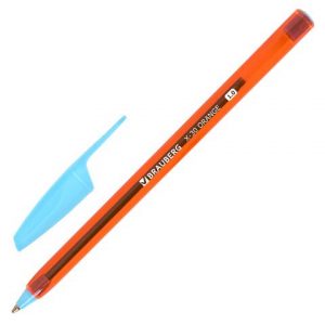 ручка шариковая BRAUBERG X-30 ORANGE,СИНЯЯ,мягкое письмо,пишущий узел 1мм,линия письма 0,5 мм (50)