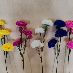 цветы искуственные веткагвоздики 65 см 18-003