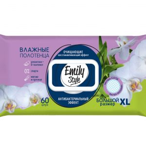 полотенца влажные Emily Style д всей семьи АНТИБАК. 60шт (12)