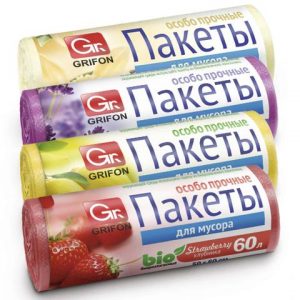 Мешки д мусора GRIFON 60л, 20шт. 9мкм, ПНД 56х53,5 (24)