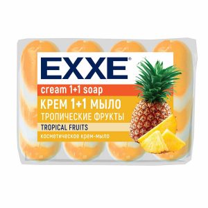 мыло-крем EXXE 1+1 Тропические фрукты  4шт*75(оранжевое) (12)
