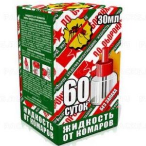 жидкость д фумигатора ОБОРОНХИМ от комаров б/запаха (зеленая) 60 ночей 30мл (24)