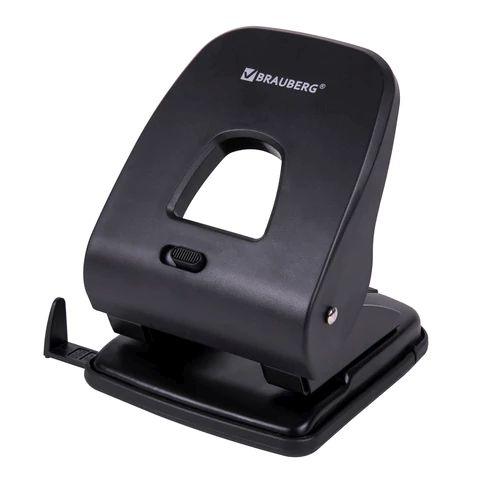дырокол BRAUBERG "SX-40", до 40 листов, черный