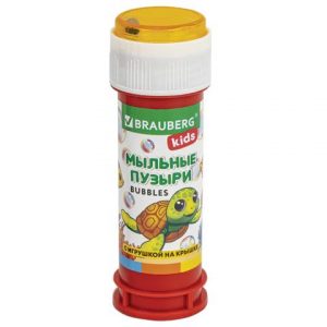 мыльные пузыри 60 мл, с игрушкой на крышке, BRAUBERG KIDS
