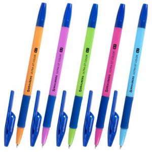 ручка шариковая BRAUBERG "ULTRA GT COLOR", СИНЯЯ, корпус ассорти, линия 0,35 мм (50)